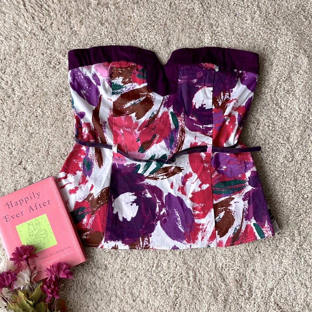Costa Blanca | Abstract Floral Top